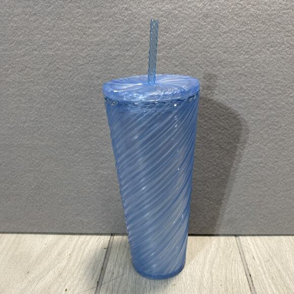 Starbucks Summer 2024 Light Blue Swirl Venti 24oz Cold Cup EUC - Picture 3 of 8